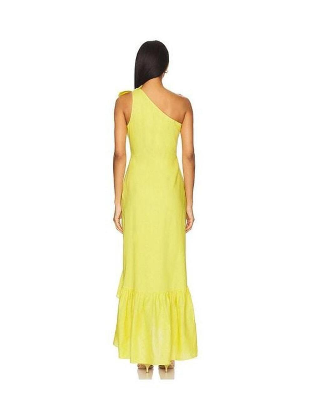 Yumi Kim Rocky Dress in Chartreuse Linen XL - Picture 3 of 8